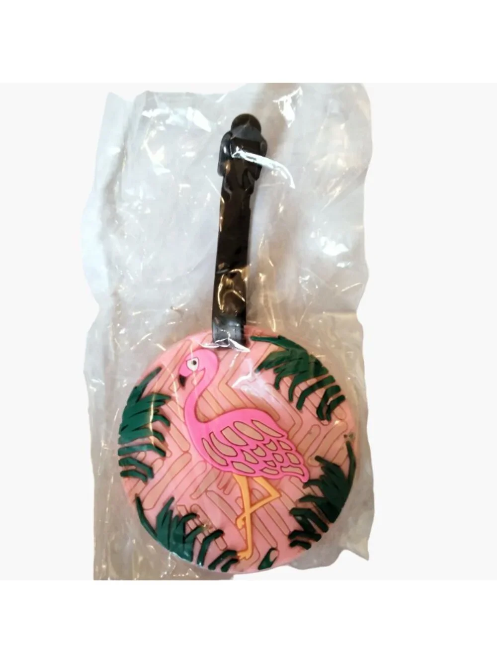 Pink Flamingo Luggage Tag ID Card Travel
